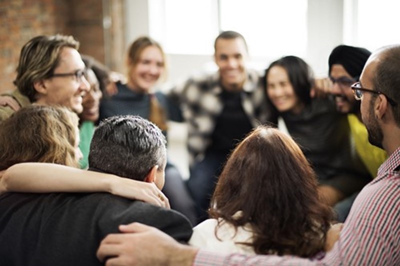 Group of people talking