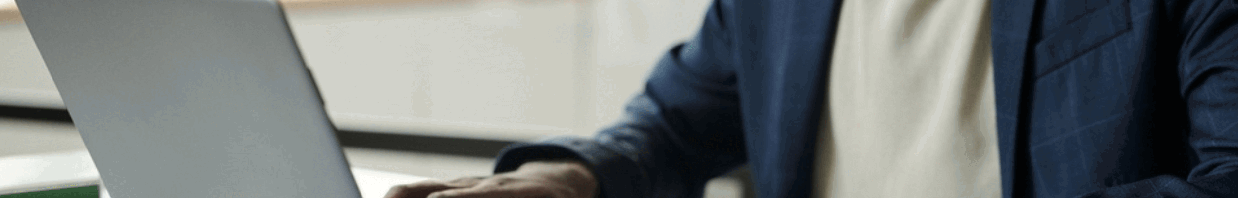 Person working at a laptop