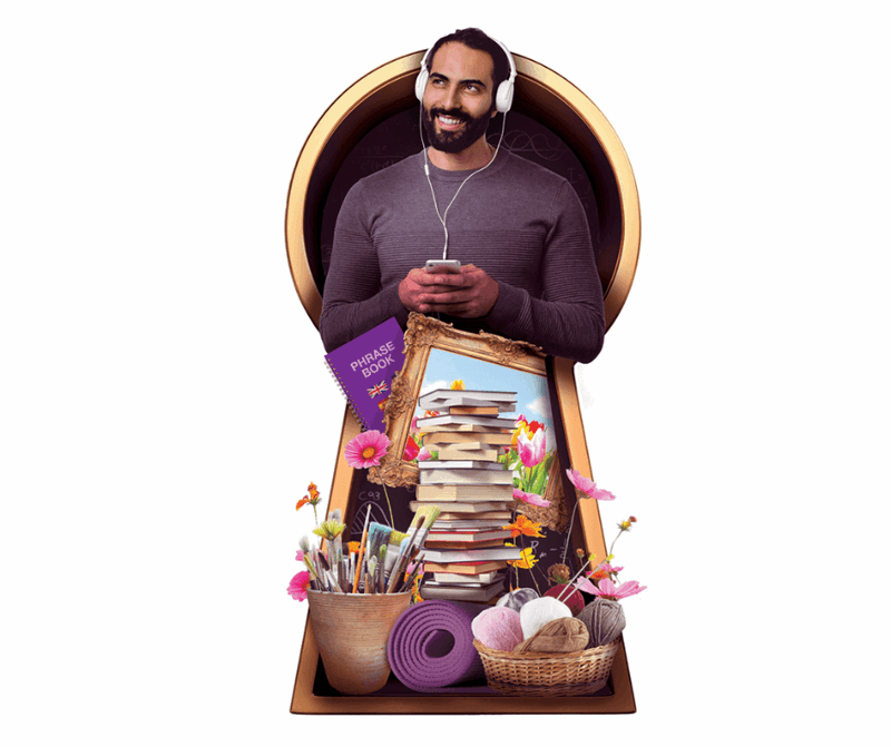 Selection of objects through a key hole