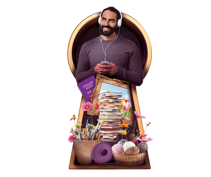 Selection of objects through a key hole