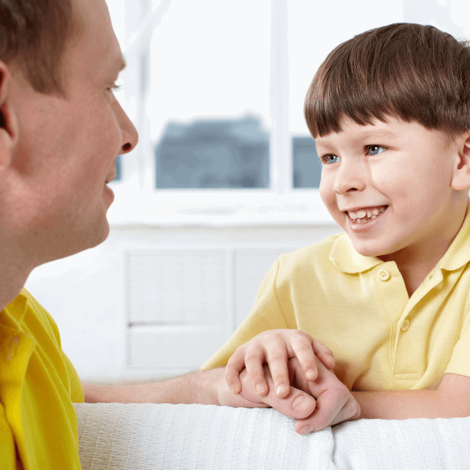 Parent and child talking