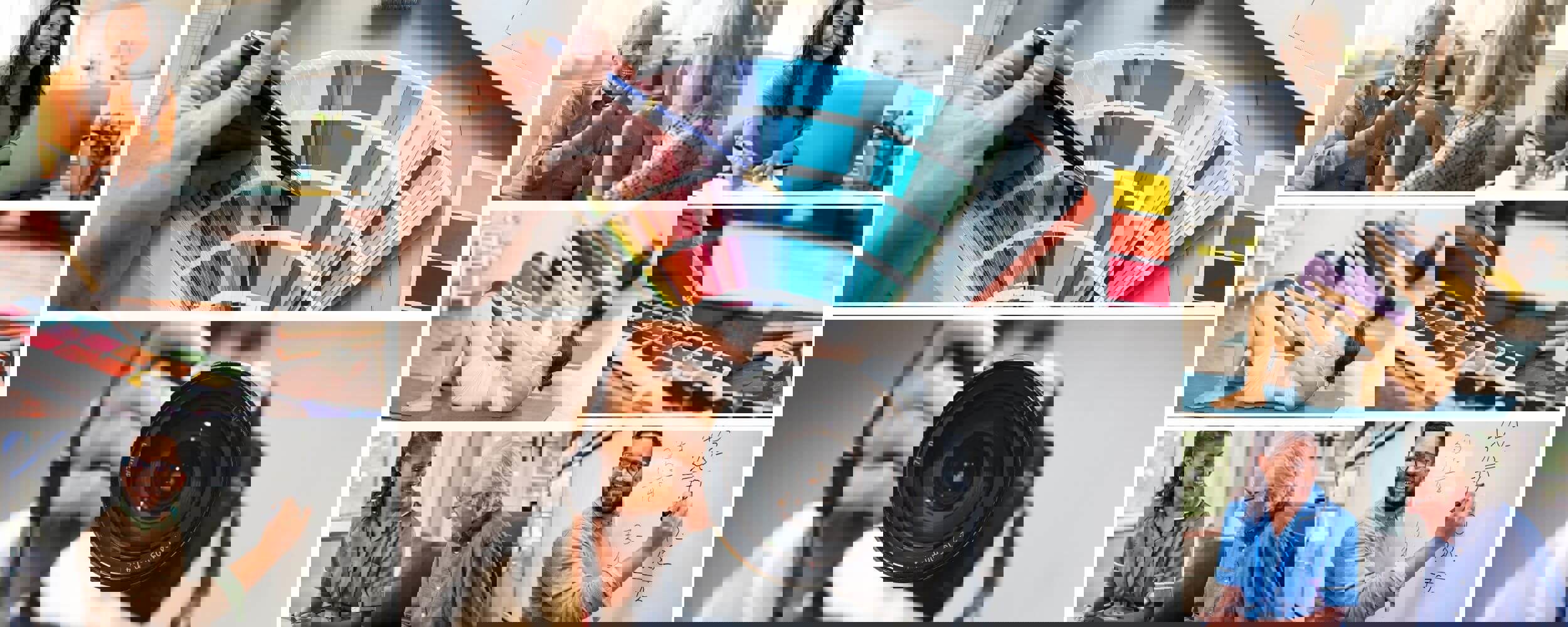 Assorted images to illustrate the courses on offer at Kent Adult Education